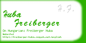 huba freiberger business card
